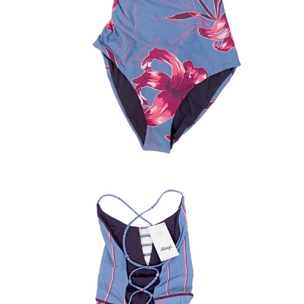 Maaji Lace Up Reversible One Piece Swimsuit